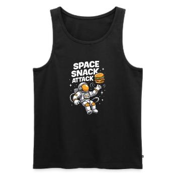 Astronaut Burger Space Design - Men's Premium Organic Tank Top - black - Front - AI Model Male 178 light (178cm)