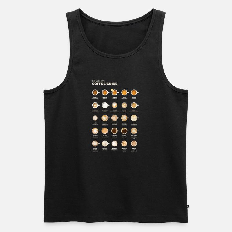Ultimative Espresso-Kaffee-Tabelle - Männer Premium Bio Tank Top - Schwarz