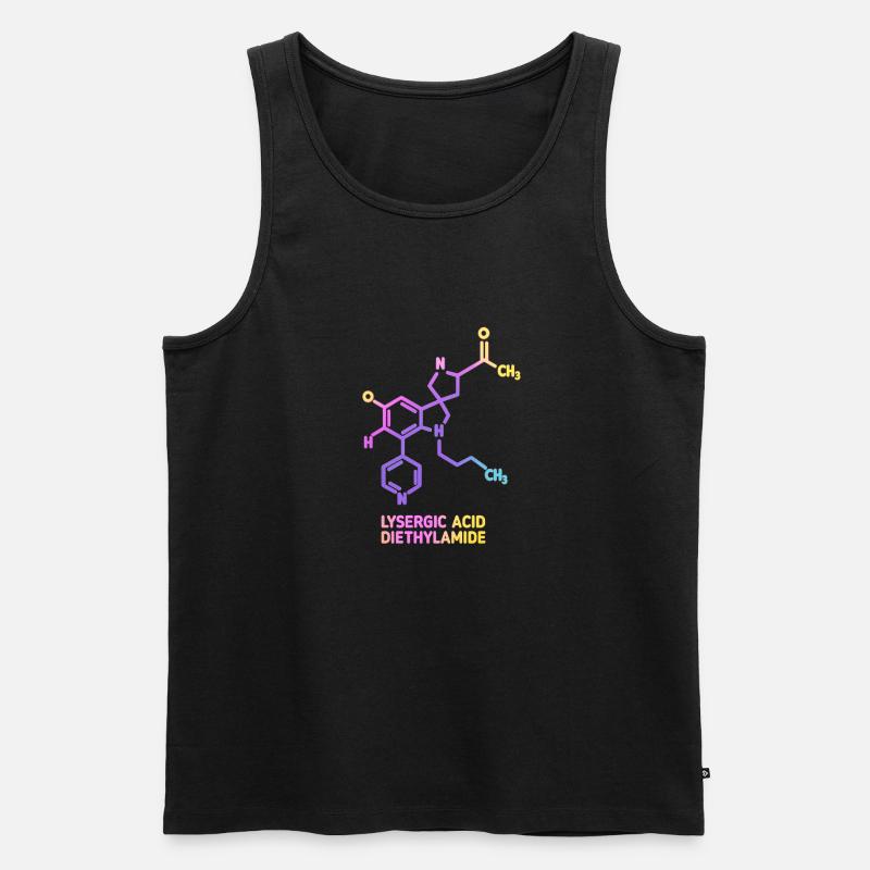 Psychedelische Molekülkunst LSD  - Männer Premium Bio Tank Top - Schwarz