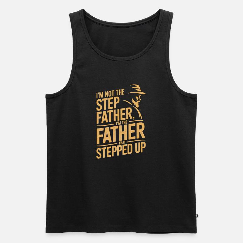 Der Vater, der auftrat - Männer Premium Bio Tank Top - Schwarz