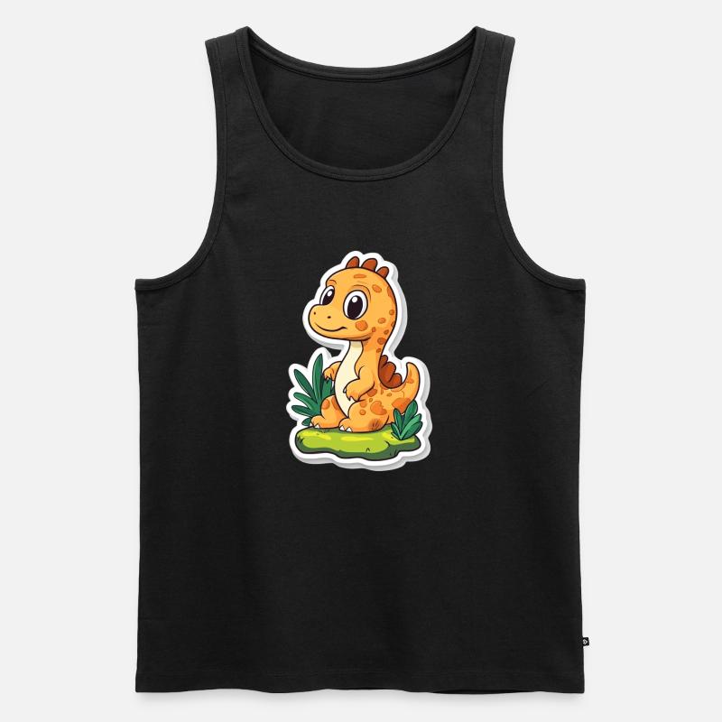 Dinosaurier - Männer Premium Bio Tank Top - Schwarz
