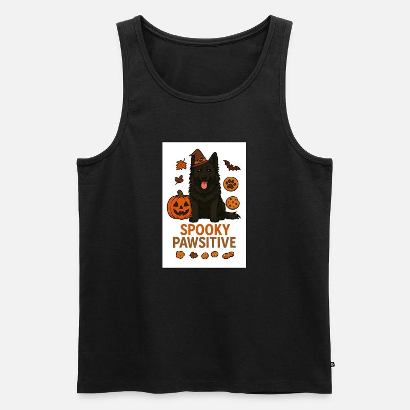 Spooky Pawsitive - Männer Premium Bio Tank Top - Schwarz