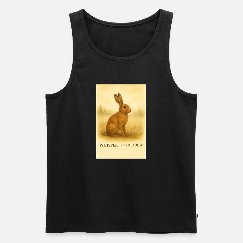 Flüstern des Wiesenhasen - Männer Premium Bio Tank Top - Schwarz