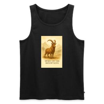 Spirit of the Mountains - Men's Premium Organic Tank Top - black - Front - AI Model Male 178 light (178cm)