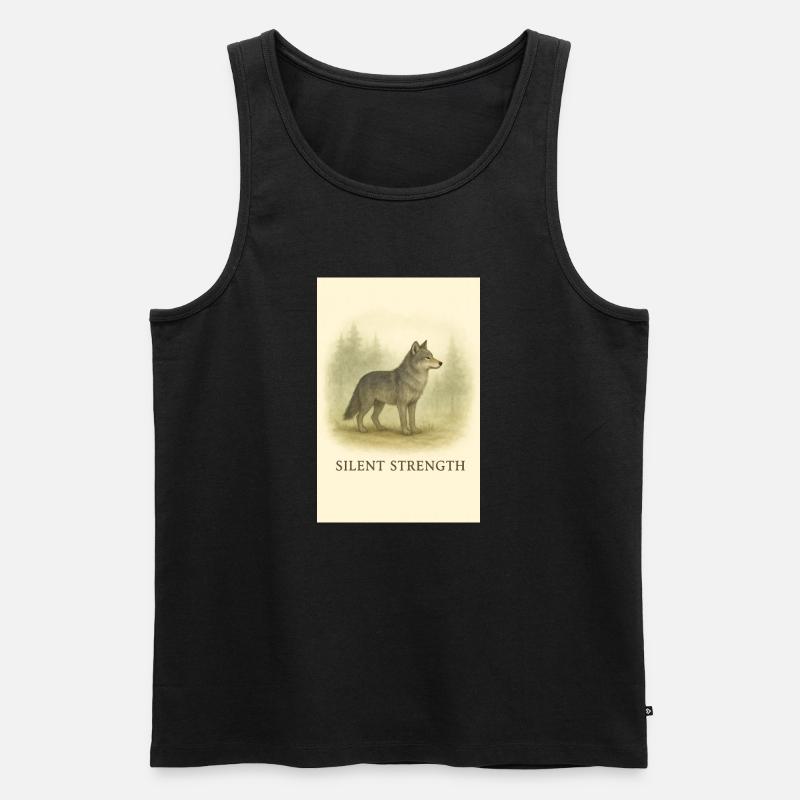 Silent Force Wolf - Men's Premium Organic Tank Top - black