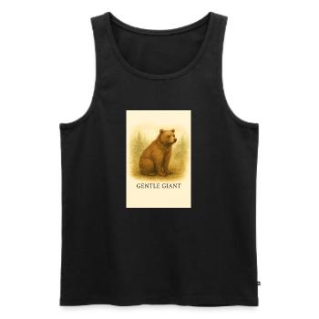 Weicher Riesenbär - Männer Premium Bio Tank Top - Schwarz - Vorne - AI Model Male 178 light (178cm)