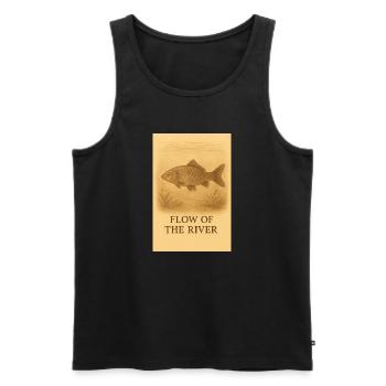 Stream of the River Vis - Men's Premium Organic Tank Top - black - Front - AI Model Male 178 light (178cm)