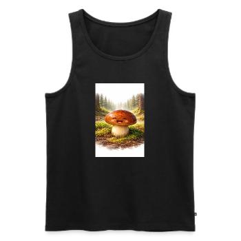 Geschenke des Weiten Nordens - Butterpilz - Männer Premium Bio Tank Top - Schwarz - Vorne - AI Model Male 178 light (178cm)