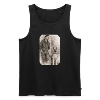 Matt & Holly - Débardeur bio Premium Homme - noir - Devant - Michal (187cm)