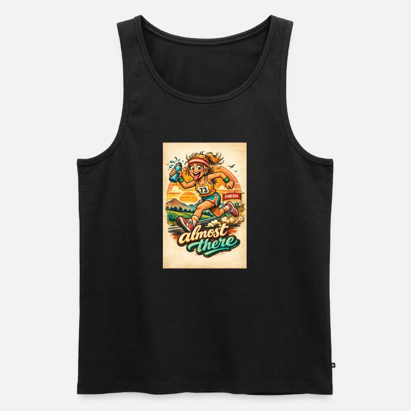 Renngeist: Fast da. - Männer Premium Bio Tank Top - Schwarz