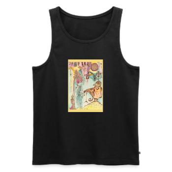 Dreambirds Edict - Men's Premium Organic Tank Top - black - Front - Michal (187cm)