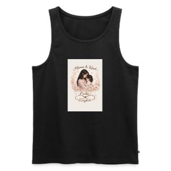 Amour éternel, mère et enfant - Débardeur bio Premium Homme - noir - Devant - AI Model Male 178 light (178cm)