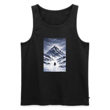 But why Penguin - Men's Premium Organic Tank Top - black - Front - AI Model Male 178 light (178cm)