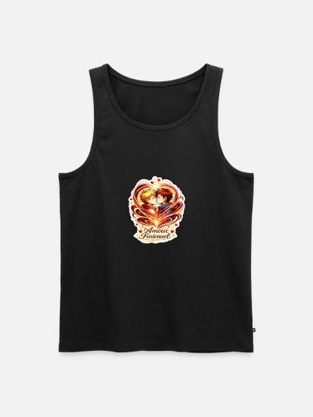 Fusional Love: Duo Entwined - Men's Premium Organic Tank Top - black
