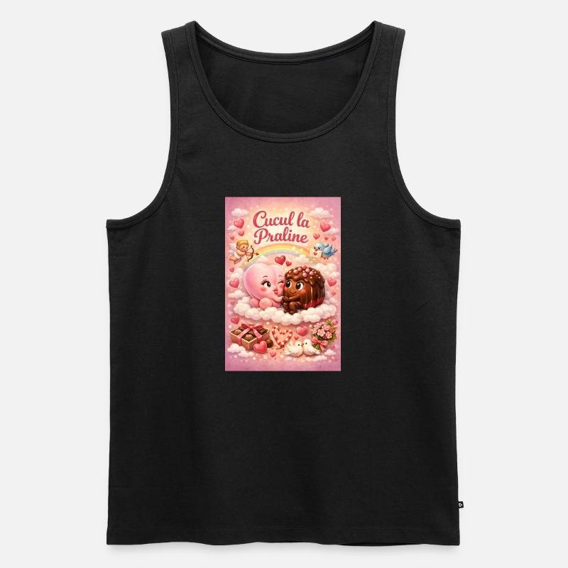 Cucul la praline - Männer Premium Bio Tank Top - Schwarz