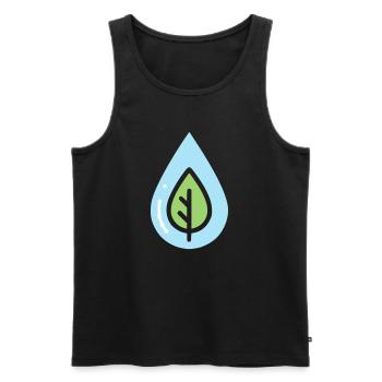 Eco Drop Nature Conservation - Débardeur bio Premium Homme - noir - Devant - Michal (187cm)