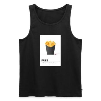 Fries Are The Answer To Everything - Männer Premium Bio Tank Top - Schwarz - Vorne - Michal (187cm)