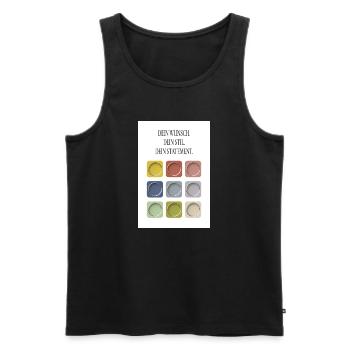 Your desire Your style Your statement - Men's Premium Organic Tank Top - black - Front - AI Model Male 178 light (178cm)