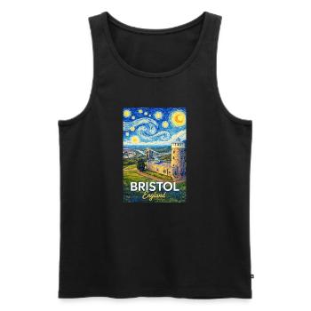 Bristol, England - Männer Premium Bio Tank Top - Schwarz - Vorne - AI Model Male 178 light (178cm)