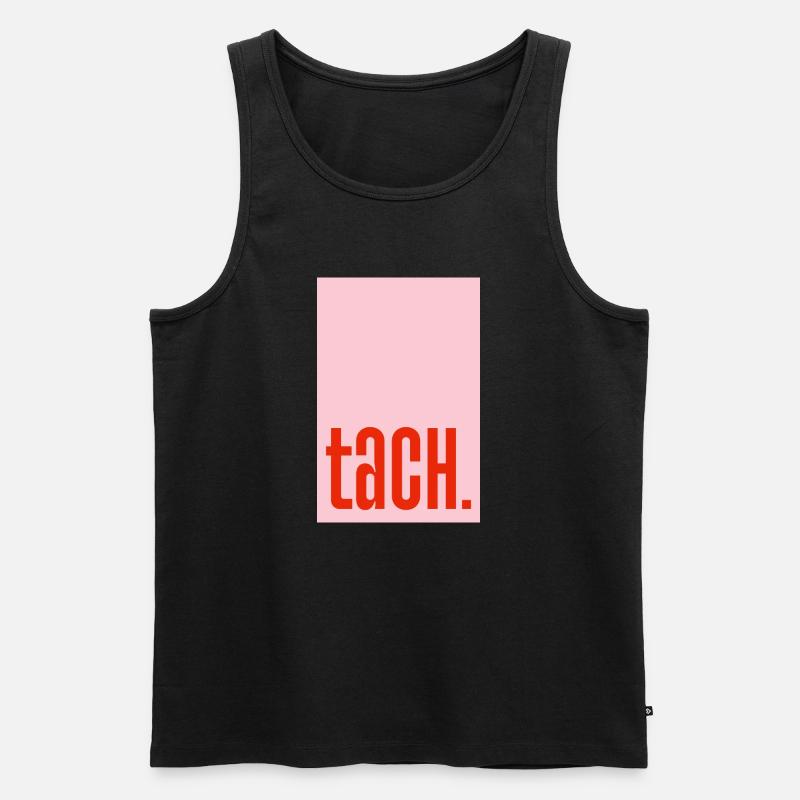 Tach - rosa rot - Männer Premium Bio Tank Top - Schwarz