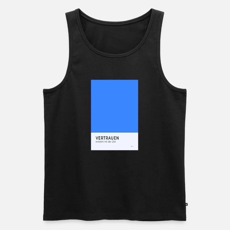 Vertrauen entsteht mit der Zeit Poster - Männer Premium Bio Tank Top - Schwarz