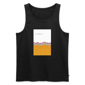 Be Different Minimalist Statement Design - Männer Premium Bio Tank Top - Schwarz - Vorne - Michal (187cm)