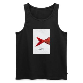 Snapped Fish Design minimaliste Modern - Débardeur bio Premium Homme - noir - Devant - Michal (187cm)