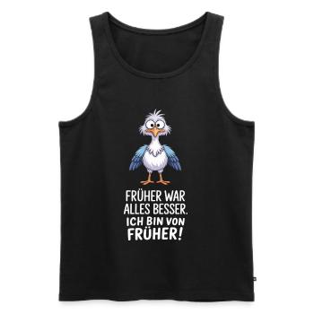 Früher War Alles Besser - Männer Premium Bio Tank Top - Schwarz - Vorne - Michal (187cm)