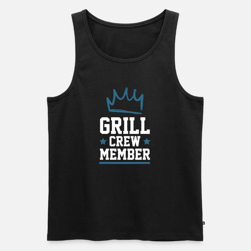 Grill Crew - Männer Premium Bio Tank Top - Schwarz