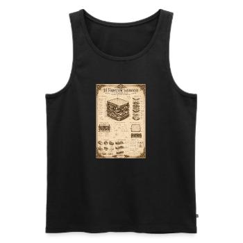 Victorian Sandwich Blueprint Art - Men's Premium Organic Tank Top - black - Front - Michal (187cm)