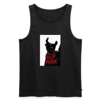 Mi lé out dad 974 - Männer Premium Bio Tank Top - Schwarz - Vorne - AI Model Male 178 light (178cm)