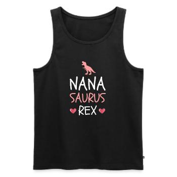 Nanasaurus Rex Niedliche Nana Dinosaurier-Großmutter Mutter - Männer Premium Bio Tank Top - Schwarz - Vorne - Michal (187cm)