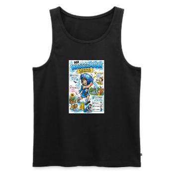 Der Wassermann – die Lösung eimerweise - Männer Premium Bio Tank Top - Schwarz - Vorne - Michal (187cm)
