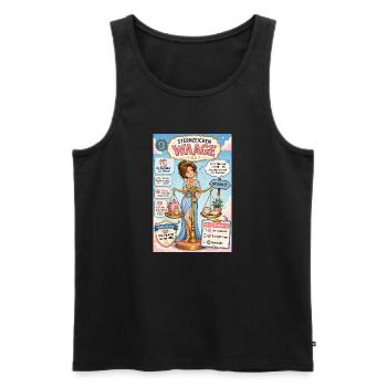 Waage - Zwei Optionen, drei Stunden Entscheidung - Männer Premium Bio Tank Top - Schwarz - Vorne - Michal (187cm)