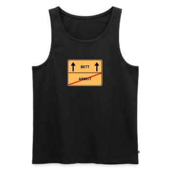 Ja zum Bett, Nein zu der Arbeit - Männer Premium Bio Tank Top - Schwarz - Vorne - Michal (187cm)