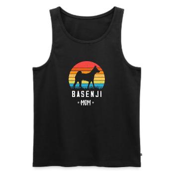 Basenji - Männer Premium Bio Tank Top - Schwarz - Vorne - AI Model Male 178 light (178cm)