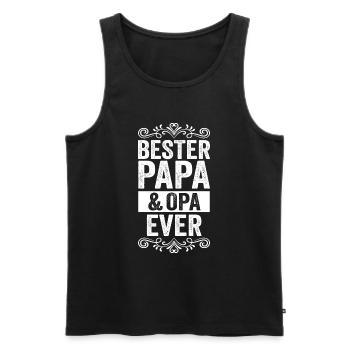 Vater Großvater Papa Opa - Männer Premium Bio Tank Top - Schwarz - Vorne - Michal (187cm)