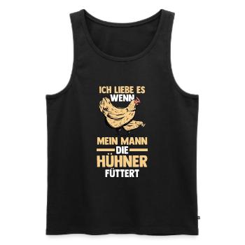Huhn Hühnerstall Bauernhof Bauer Landwirt Hühner - Männer Premium Bio Tank Top - Schwarz - Vorne - Michal (187cm)