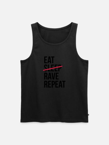 Eat Rave Repeat - Männer Premium Bio Tank Top - Schwarz