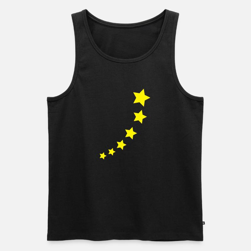 Sterne - Männer Premium Bio Tank Top - Schwarz