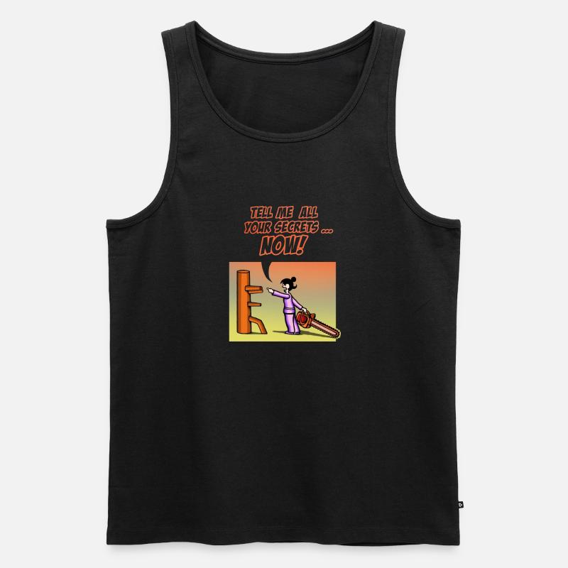 chainsaw 2016 multicol - Männer Premium Bio Tank Top - Schwarz