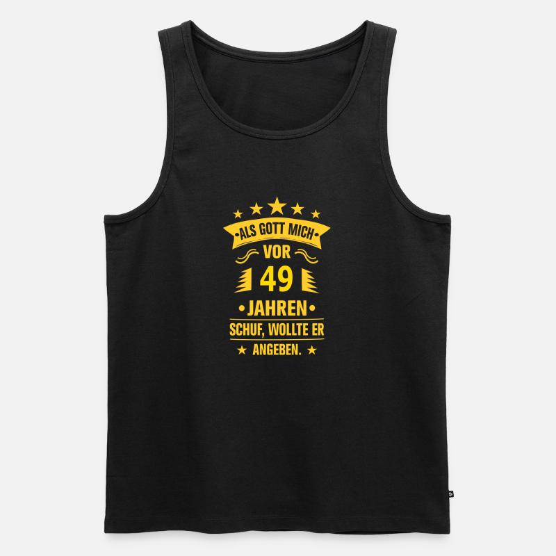 49 - Männer Premium Bio Tank Top - Schwarz