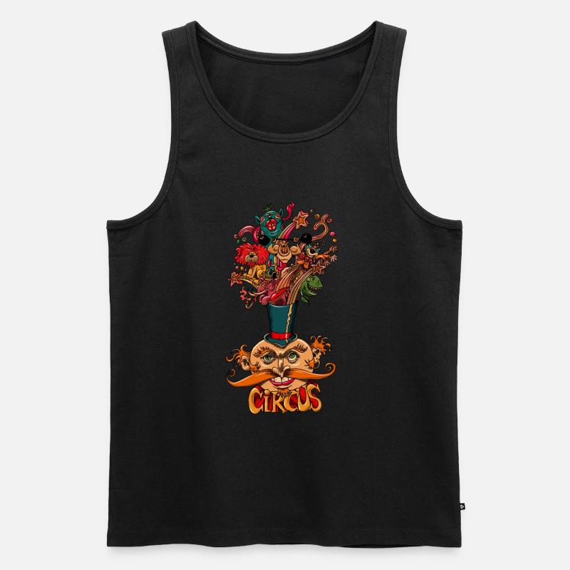 der Zirkus - Männer Premium Bio Tank Top - Schwarz