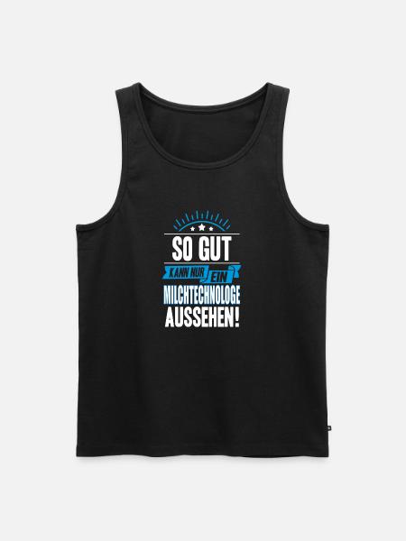 MILCHTECHNOLOGE - Männer Premium Bio Tank Top - Schwarz
