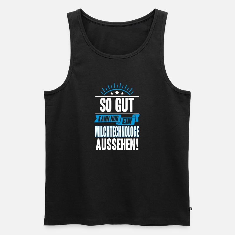 MILCHTECHNOLOGE - Männer Premium Bio Tank Top - Schwarz