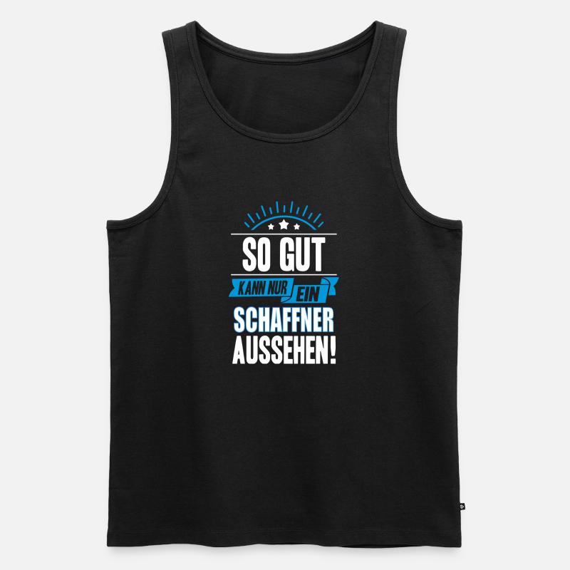 SCHAFFNER - Männer Premium Bio Tank Top - Schwarz