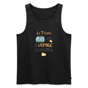 fromage - Débardeur bio Premium Homme - noir - Devant - Michal (187cm)