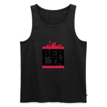 Berlin City - Männer Premium Bio Tank Top - Schwarz - Vorne - AI Model Male 178 light (178cm)