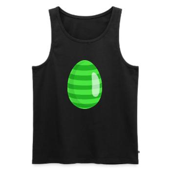 Osterei Grün gestreift - Männer Premium Bio Tank Top - Schwarz - Vorne - Michal (187cm)