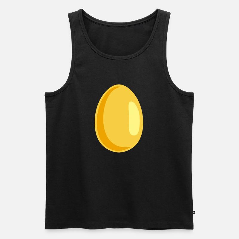 Ei gold - Männer Premium Bio Tank Top - Schwarz